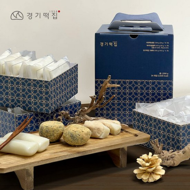 서울3대떡집 경기떡집 시그니처 3종 선물세트 (이티떡 10개입+찹쌀떡 8개입+가래떡 6개입), 1세트