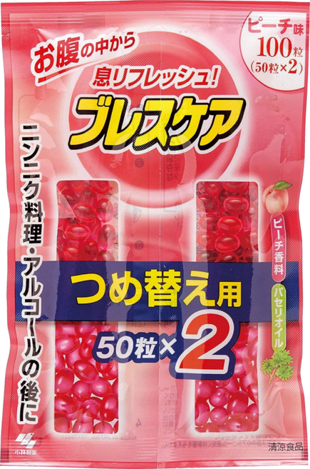 브레스 케어 캡슐 복숭아 리필용 100개입 입냄새 제거, 1개