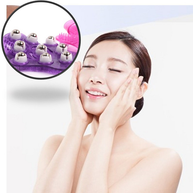 아임홈인 림프 마사지볼 순환마사지 경락 마사지 기계 귀 혈자리 얼굴 붓기 빼는 나잇살 빼기 완화, 블루, 1개