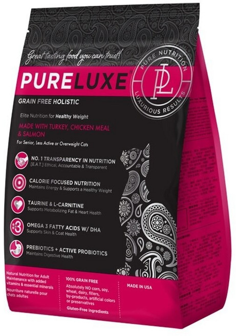 PURELUXER 純華 無穀主食貓乾糧 11LB, 1個, 高齡貓,宅配限20公斤(過重運費另計)