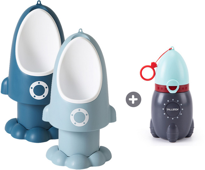 [본사]톨스토이 로켓소변기세트 (가정용+휴대용) 남아 여아 유아 휴대용 소변기, 로켓소변기 네이비, 휴대용로켓소변기 아쿠아마린
