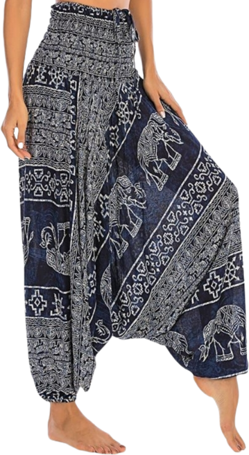 태국코끼리바지 무릎안나오는바지 여름 신착 태국 레이온 휴가 하렘 팬츠 코끼리 프린트 크로스 보헤미아 비치웨어 드레스