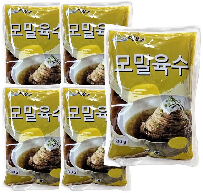 [특가할인] 여름필수 시원한 얼음골 국산 메밀소바 육수 모밀 육수 업소용, 310g, 5개