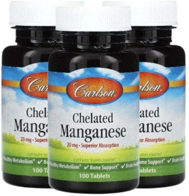 칼슨 킬레이트화 망간 20mg 100정, 3개 - 쿠팡