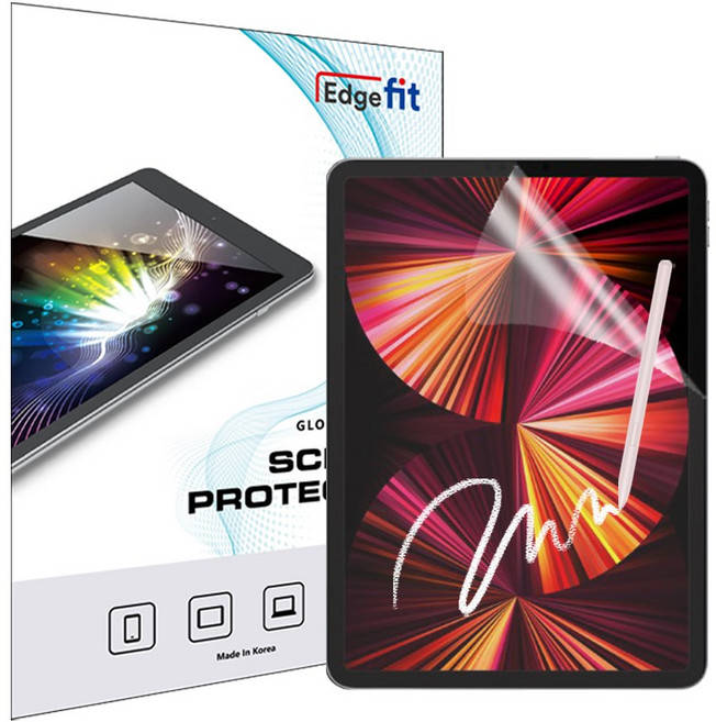 엣지핏 아이패드 갤럭시탭 저반사 종이질감 지문방지 액정보호필름, 2개