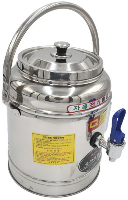 우성금속 슈퍼라인 스텐 자동 전기 물끓이기 물통 라면 육수 온수통, 전기물끓이기 8호