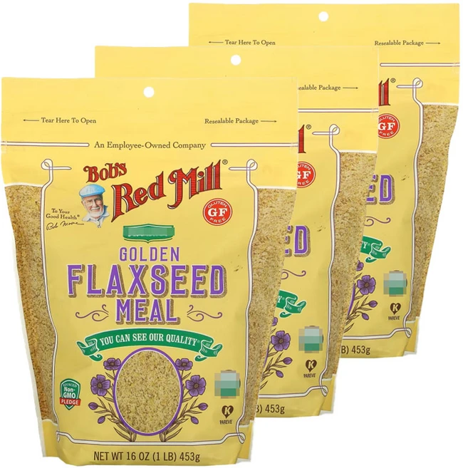 밥스레드밀 골든 플렉시드 밀 황금 아마씨 가루 Flaxseed Meal 453g x3개, 3개 - 쿠팡