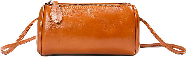 리치모리 고급 천연소가죽 캐주얼 미니 크로스백