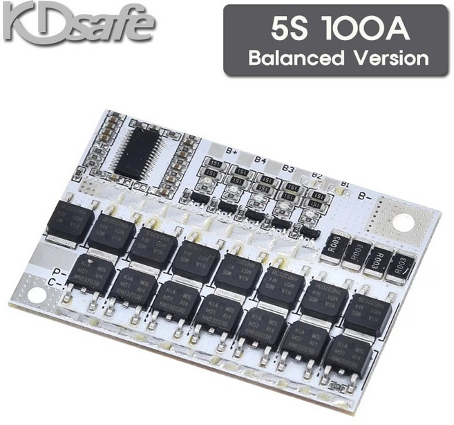 BMS HX-3.7V 5S-100A 21.0V 리튬 배터리 충전지 파워뱅크 보호회로, 1개입, 1개