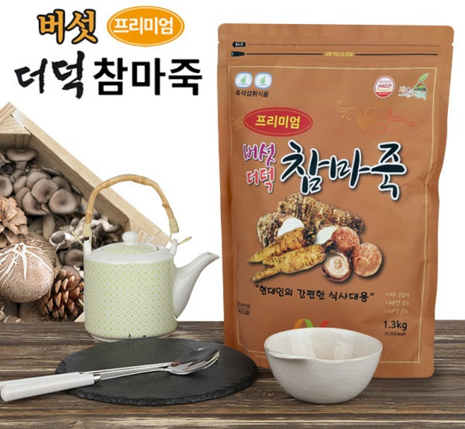 (주)엔초이스 프리미엄 버섯더덕 참마죽 1.3kg, 1개
