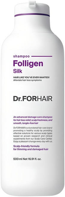 닥터포헤어 손상모케어 탈모증상완화 폴리젠 실크 샴푸, 500ml, 1개