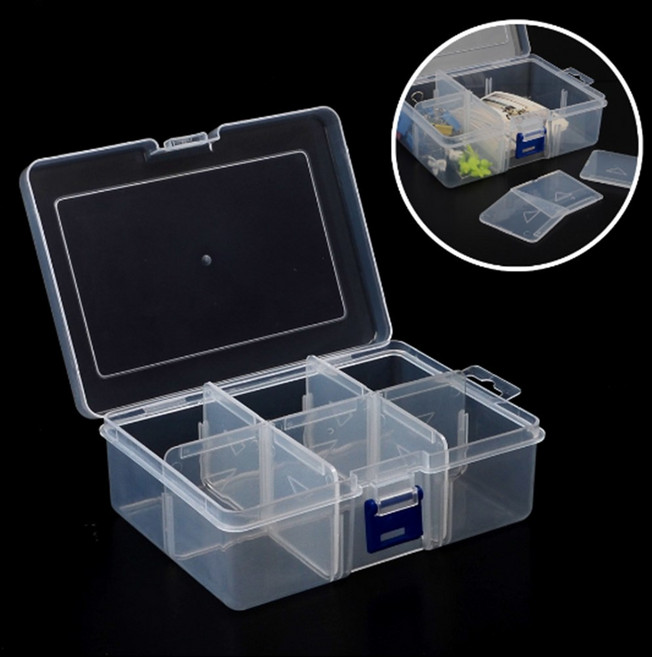 DIY 6칸 다용도 수납 케이스 보관함 정리함 악세사리 약통 다용도 수납함, 1개