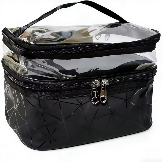 파우치 더블 대용량 세면백 여행 출장 수납용 남녀 공용