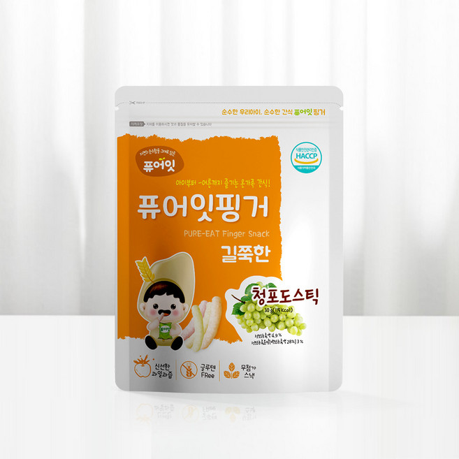 퓨어잇 핑거 길쭉한 청포도 스틱, 청포도맛, 30g, 1개