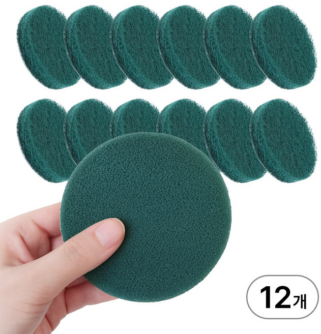디심플 탄냄비 매직 노스크레치 수세미, 1세트, 12개입