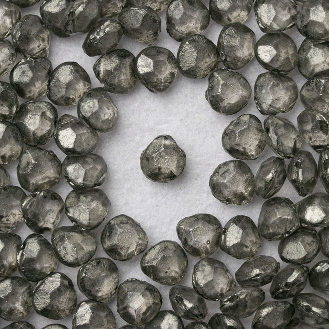 GA4-29체코비즈 디자인드롭비즈 레브라도실버 9x11mm 10개 키링 팔찌 목걸이 만들기 재료 부자재 DIY 반지 팔찌 목걸이 만들기 재료