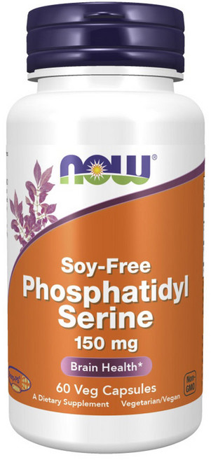 NOW Foods 無大豆磷脂絲胺酸素食膠囊 150mg, 60顆, 1瓶