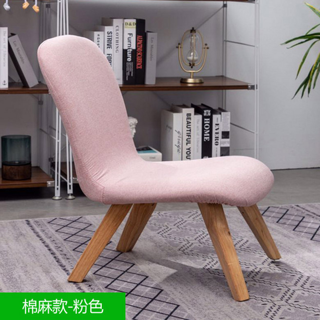 소형 원목 미니 낮은 체어 침실 400x600x360mm 우드 오동나무 철제서랍 원룸, 코튼린넨타입핑크, 1개