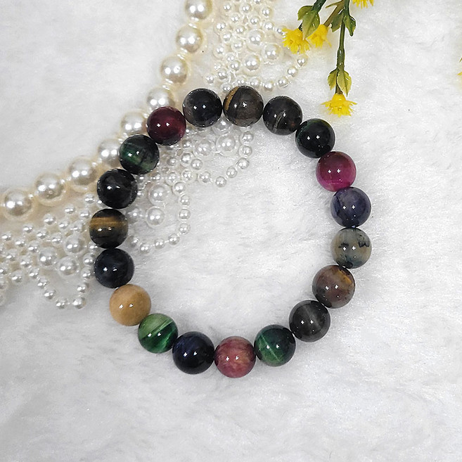 카라걸스 멀티호안석 재물운 10mm 원석팔찌