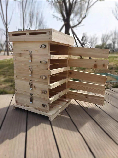 [unclehome4989] 3칸 5칸 벌통 벌집 양봉통 채집통, [내추럴 우드] 5칸 5개