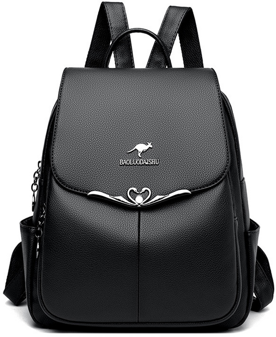 레드에셋 여성용 심플 가죽 백팩 여행용 데일리 가벼운 가방 배낭