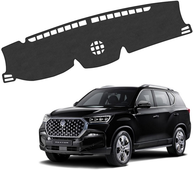 올뉴 렉스턴 G4 DUB 레더에디션 가죽 대쉬보드커버, 올뉴렉스턴/20년11월~23년4월/스피커유/SS159, 브라운