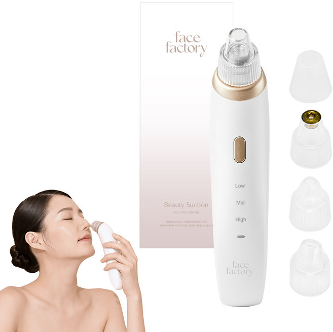 페이스팩토리 얼굴 코 블랙헤드 뷰티석션 피지제거기기, JM-11