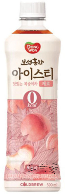 동원 보성홍차 아이스티 제로 복숭아, 500ml, 3개