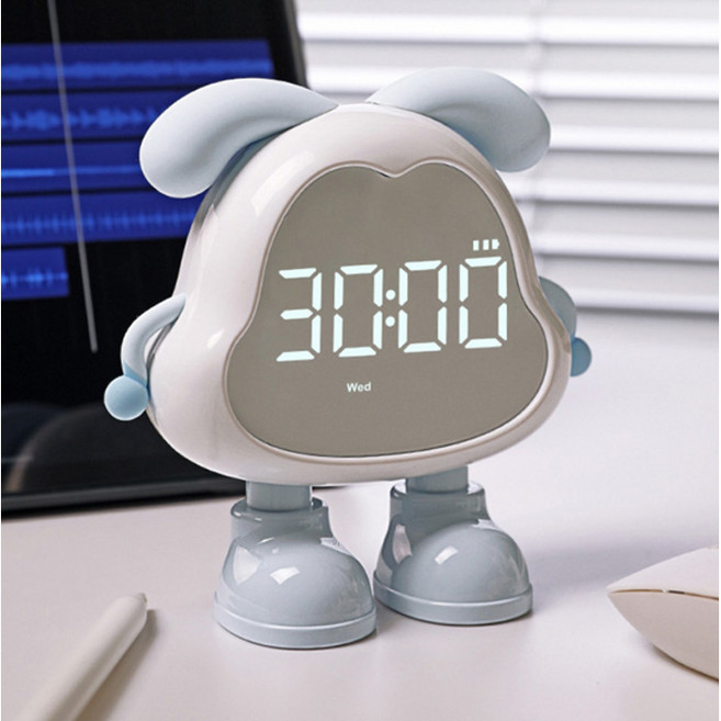안나네 감성 캐릭터 무드등 탁상시계/LED 디지털 알람. 스누즈. 밝기조절, 스카이