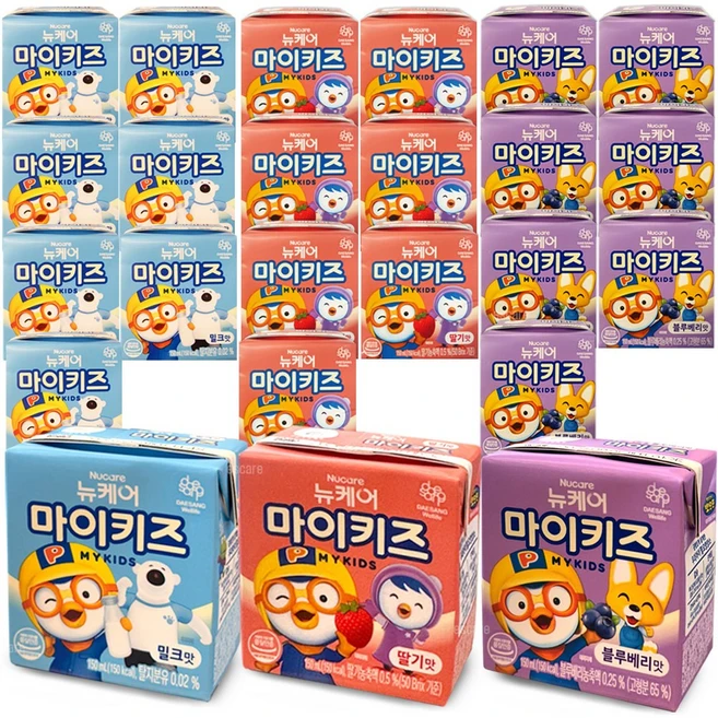 대상웰라이프 뉴케어 마이키즈 (밀크맛+딸기맛+블루베리맛) 150mL 24팩 어린이 영양균형 음료, 24개 - 쿠팡