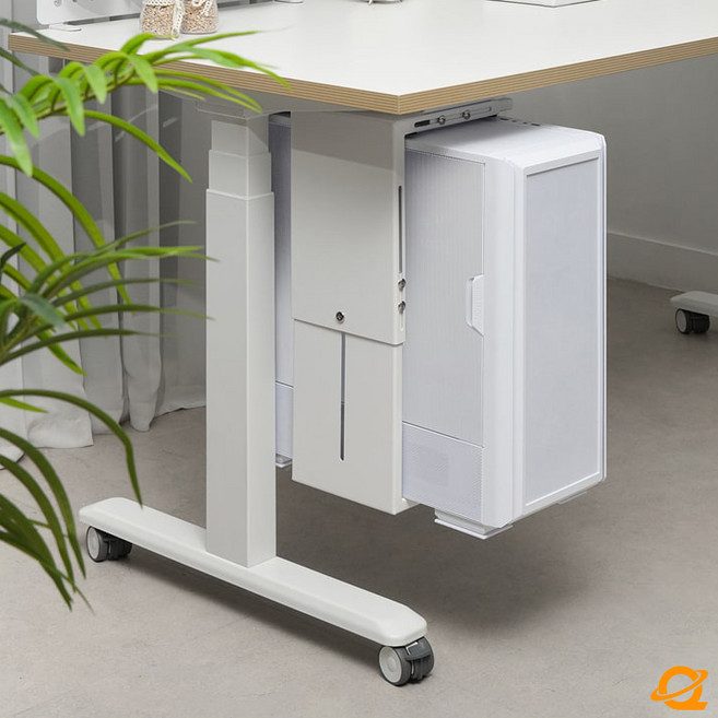 엔산 CB-03 빅타워용 컴퓨터 본체 거치대 홀더 브라켓, 화이트, 1개