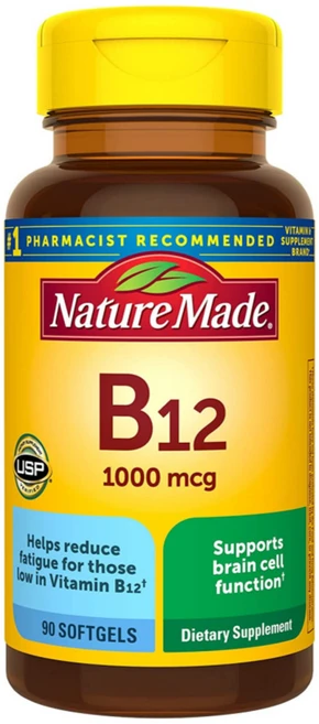 네이처메이드 비타민B12 1000mcg 90소프트젤, 1개, 90정 - 쿠팡