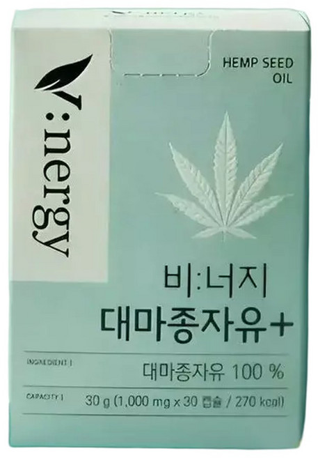 하프클럽/기타휴럼 비너지 대마종자유 플러스 30캡슐 x 1박스, 30정