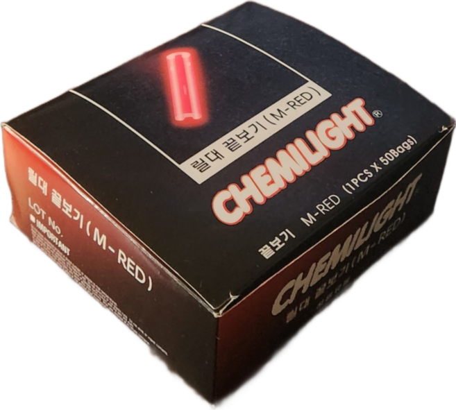 스타캐미 릴대끝보기 M 사이즈 레드 캐미라이트 50봉지(1개입), 1개