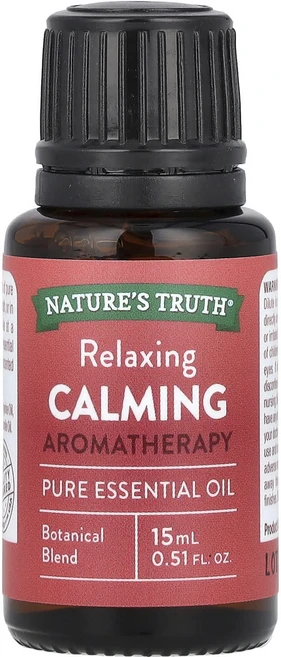 Nature's Truth Pure Essential Oil Relaxing Calming 0.51 fl oz (15 ml), NaturesTruthPureEssentialOilRe, 1개, 15ml - 쿠팡