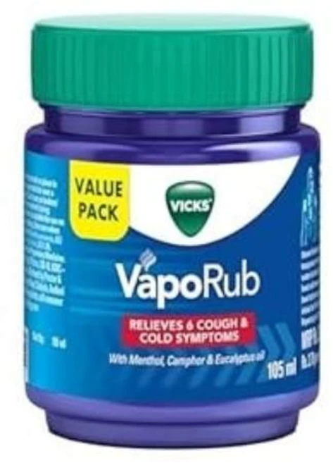 Vicks Vaporub Relief From Cold Cough Blocked Nose Headache Body ache Muscular stiffness, 2개, 105ml - 쿠팡