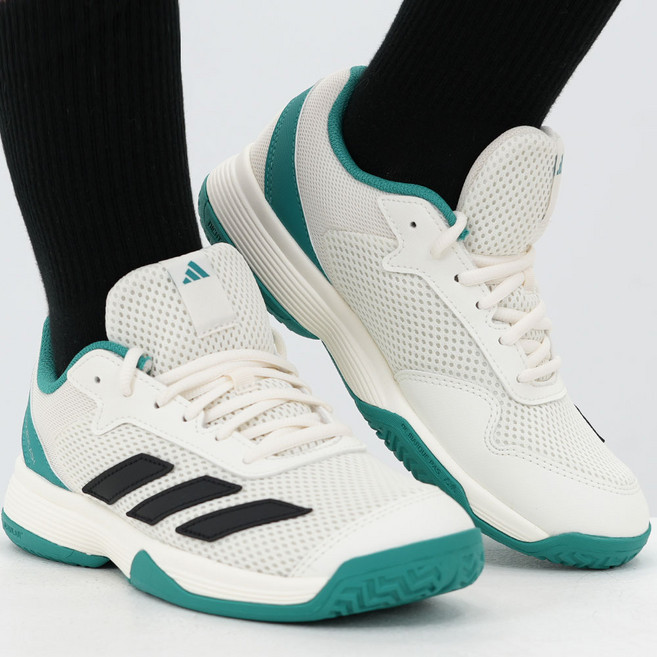 아디다스 올코트 주니어 테니스화 통기성 좋은 코트화 아동 메쉬 갑피 운동화 여성 가벼운 테니스 신발