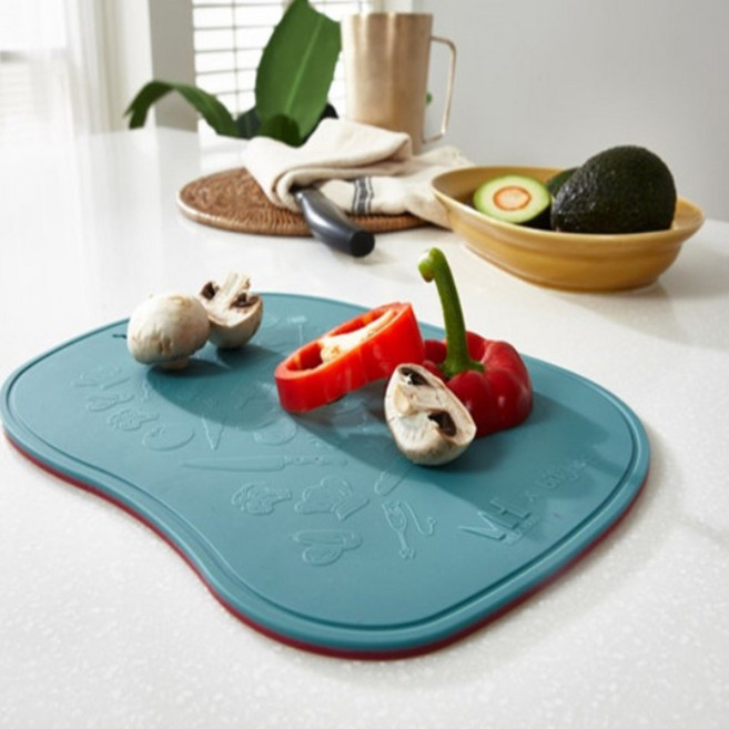 프리미엄 양면 실리콘도마 저소음 두꺼운 도마, 와인+와인(원톤), 1개