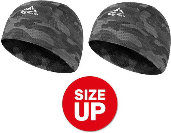 에쉬울프 1+1 자전거모자 스컬캡 쪽모자 두건 싸이클 라이딩 헤어밴드 헬멧 이너캡 모자 비니 조각모, 카모그레이, 1개