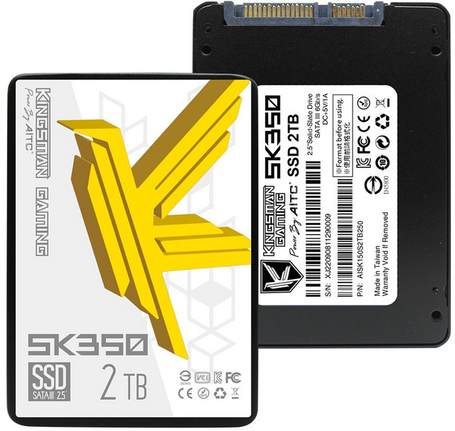 AITC KINGSMAN SK350 2.5吋 SATA III SSD 固態硬碟, 2TB