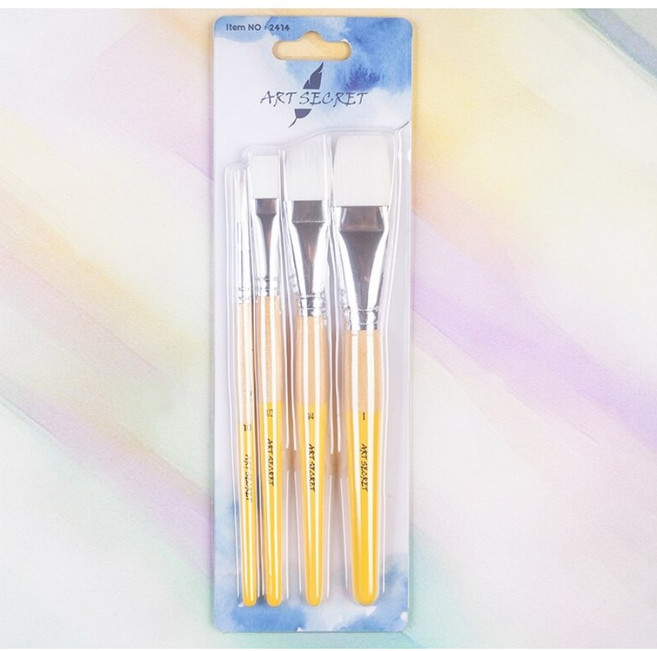 새한 아트시크릿 2414 수채화 아크릴 4pcs 브러쉬 세트