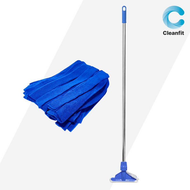 크린핏 고급 홀드 스텐 마포대 + 극세사 마포걸레, 파랑, 1개