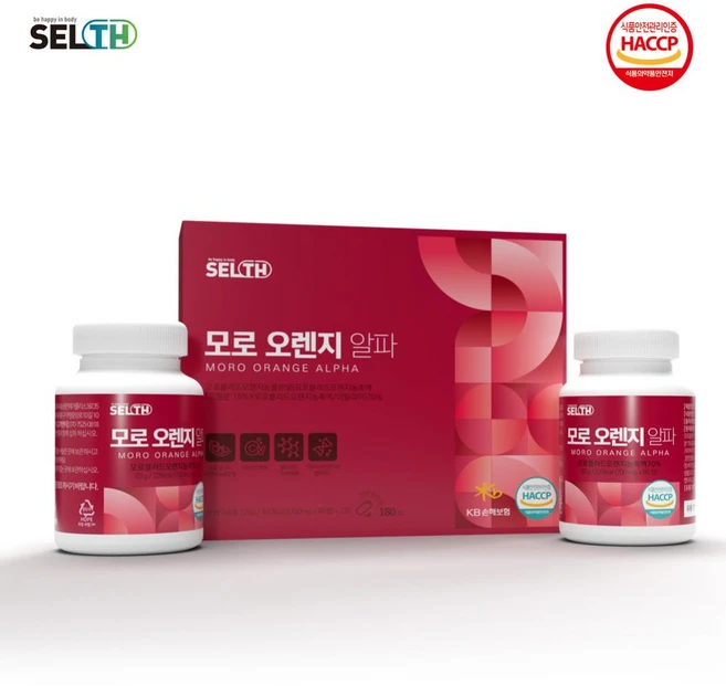 [SELTH] 모로 오렌지 알파 90정x2통(1세트), 2세트, 90정 x 2개, 180정 - 쿠팡