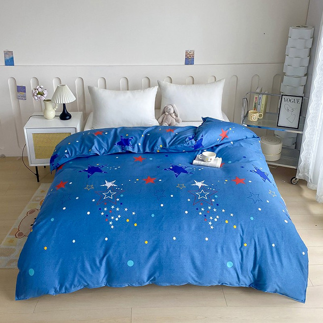 꽃 인쇄 이불 커버 붉은 색 빨 이불 커버, 유형 1, S 150*200cm