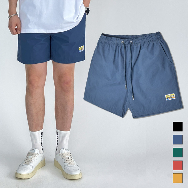 모노마인 남녀공용 시원한 바스락 밴딩 반바지 빅사이즈 바지 여름 반바지