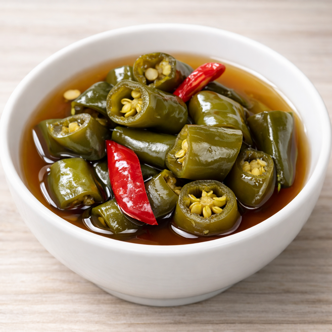 산지직송 밥도둑 수제 청양고추 장아찌, 1개, 500g