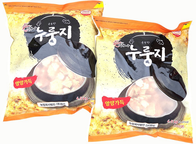 한도식품 맛나누룽지 4.5kg x2개, 2개