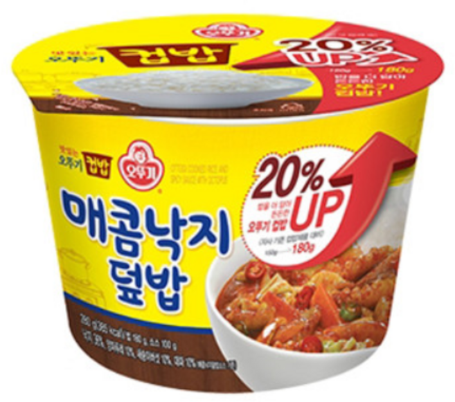 오뚜기 맛있는 컵밥 매콤낙지덮밥, 250g, 2개
