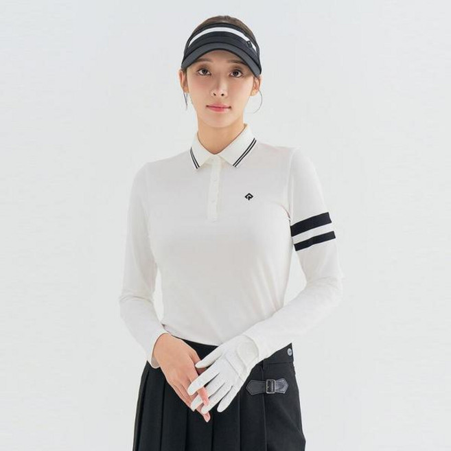 [백화점 정품] 레노마골프 여성골프웨어 여성 라인 배색 요꼬 카라 티셔츠 RWTPN7181-101