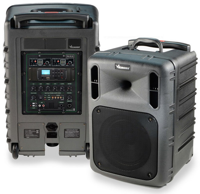 빅보스 PWA-VN1202 2채널 600W 충전용앰프 이동식앰프, 핸드+헤드셋